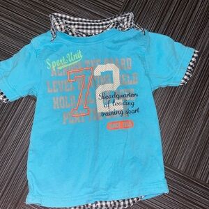 Boy’s Palomino t shirt turquoise blue Lisa size 98 cm which is 2t